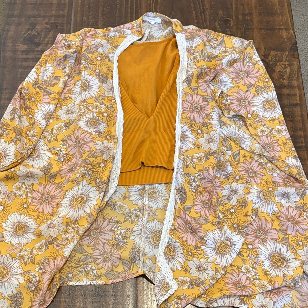 Maurice's shawl with tank top